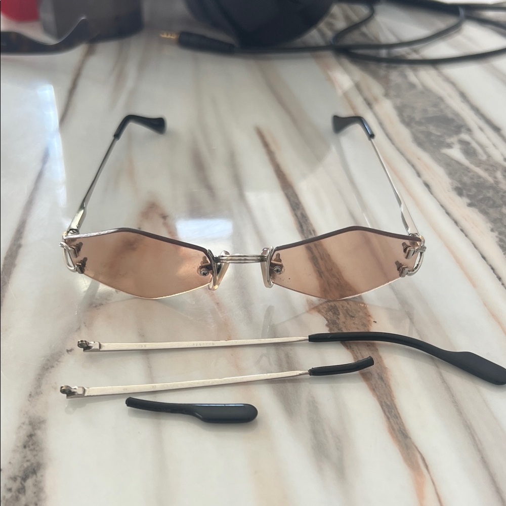 Cartier Gold Glasses with Rose Lenses